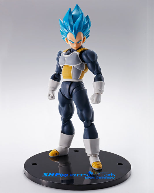 Dragon Ball Super Figura S.H. Figuarts Vegeta Super Saiyan Blue (15th Anniversary Version) 14 cm