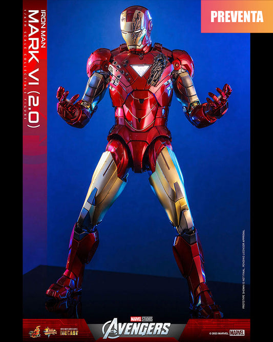 Marvel Los Vengadores Figura Movie Masterpiece Diecast 1/6 Iron Man Mark VI (2.0) 32 cm