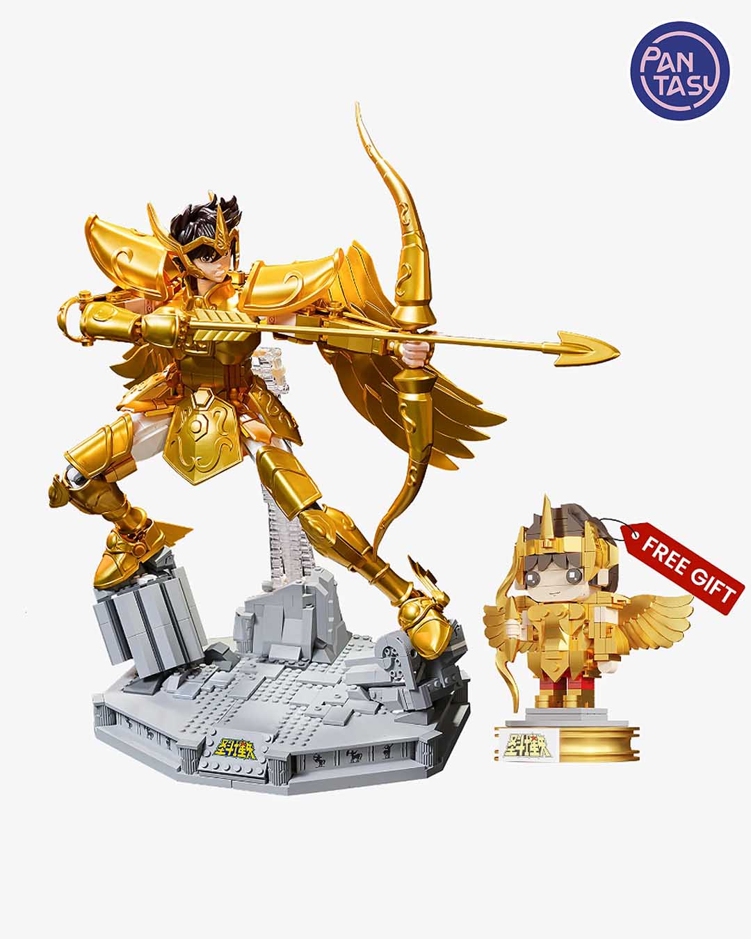 Sagittarius The Gold Archer Set Construccion 47cm Saint Seiya