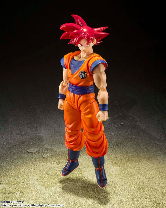 Dragon Ball Super Figura S.H. Figuarts Super Saiyan God Son Goku Saiyan God Instilled with the light of Reighteous Hearts 14 cm