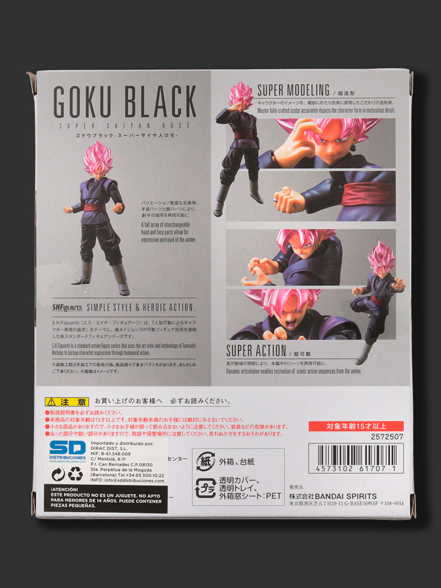 Figura Black Goku Super Saiyan Rose. Dragon Ball Super. SH Figuarts