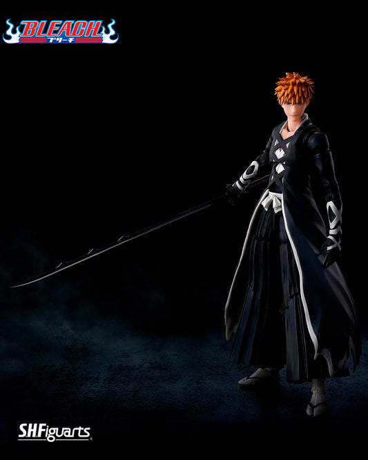 Ichigo Kurosaki BAnkai Tensazangetsu figura 15,5 cm BLEACH 1K Year Blood War SH Figuarts