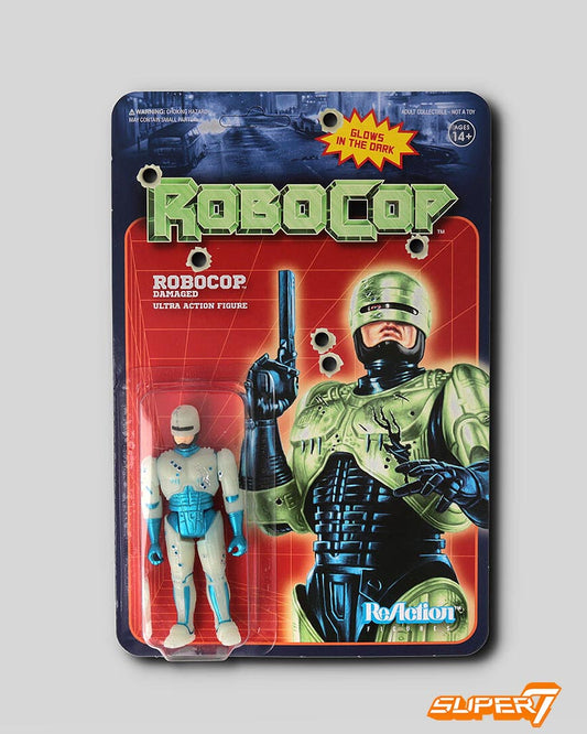 Robocop Figura Reaction Robocop Battle Damage ( Glow in the dark) 10cm